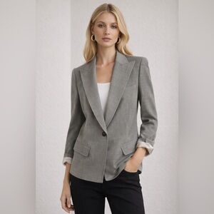 Smythe Gray Sharp Shoulder Wool Jacket Blazer